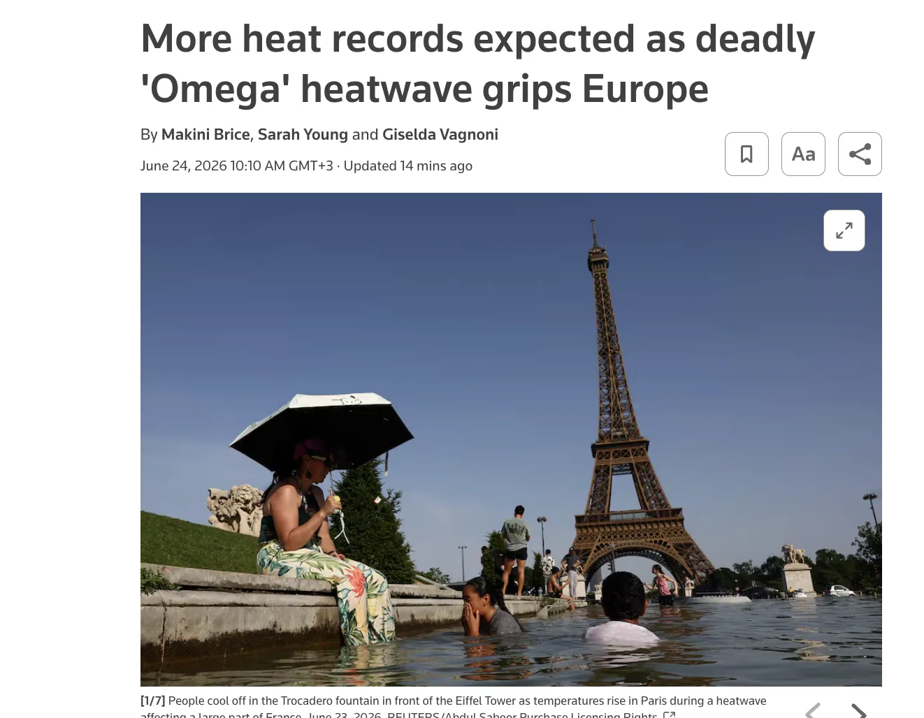 У Франції фіксують блекаути через аномальну спеку — Reuters