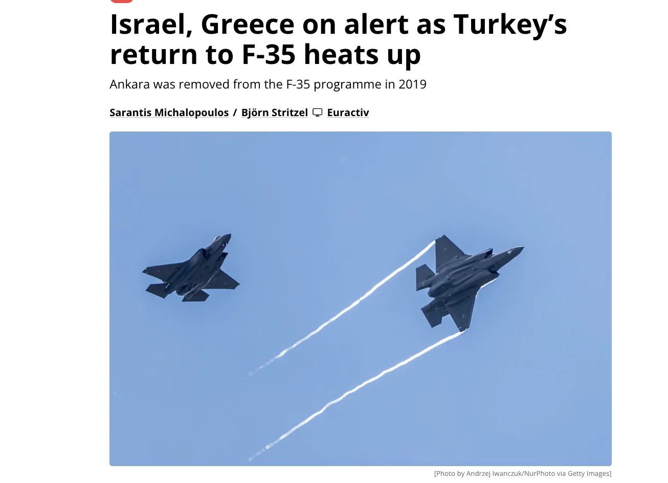 Turkey may sell its S-400s to rejoin the F-35 program
