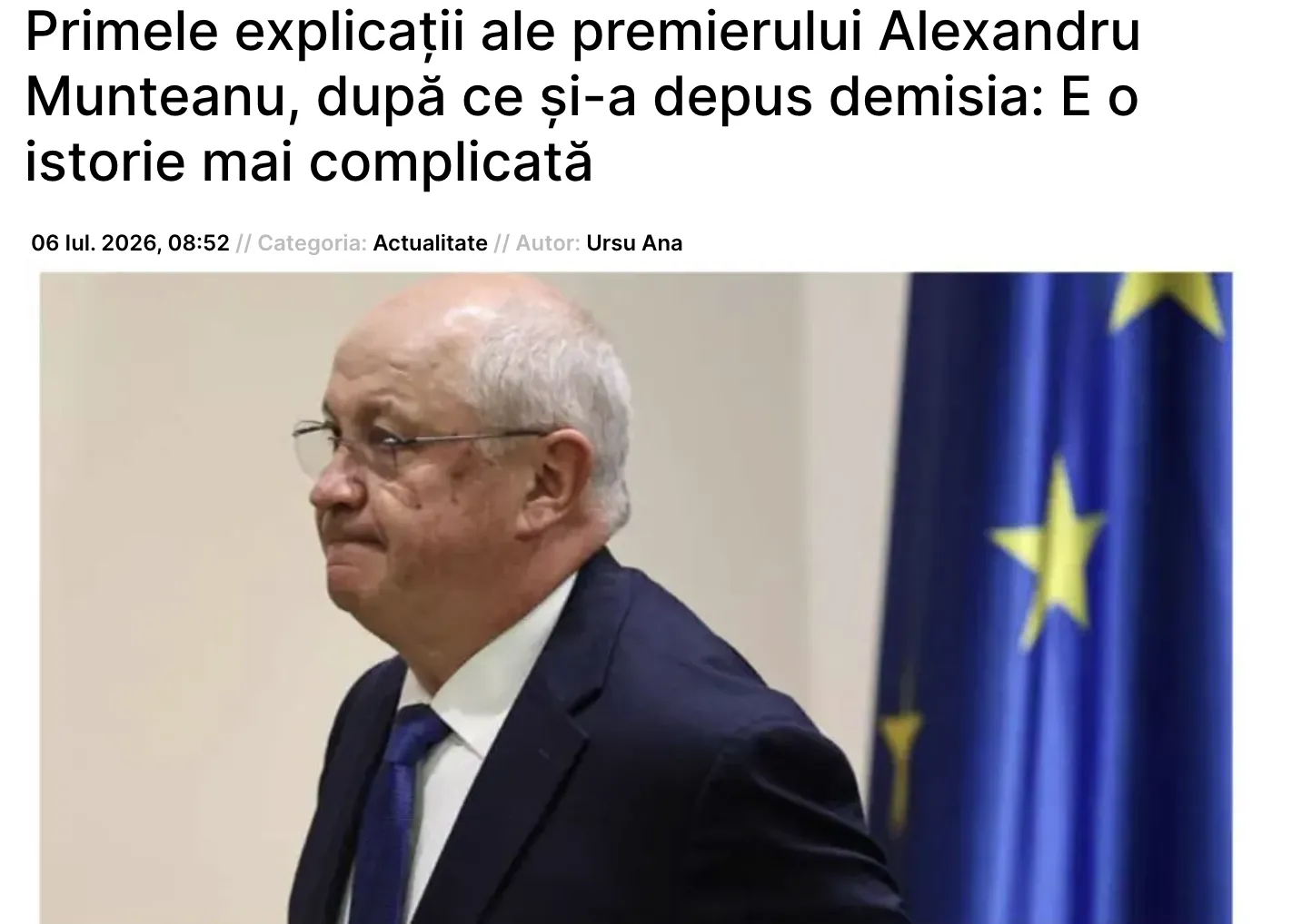 Премьер-министр Молдовы впервые прокомментировал свою неожиданную отставку
