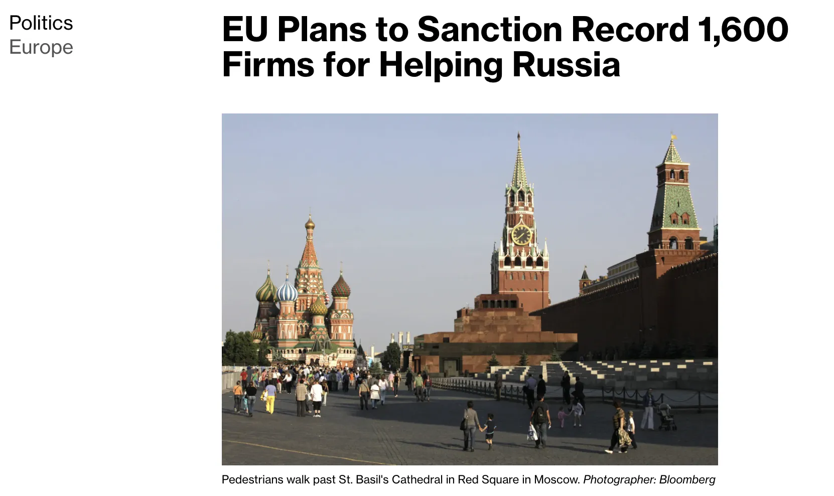 ЄС готує наймасштабніші санкції проти Росії – Bloomberg