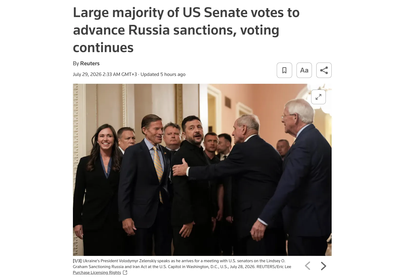 Сенат США сделал решающий шаг к принятию адских санкций против России — Reuters
