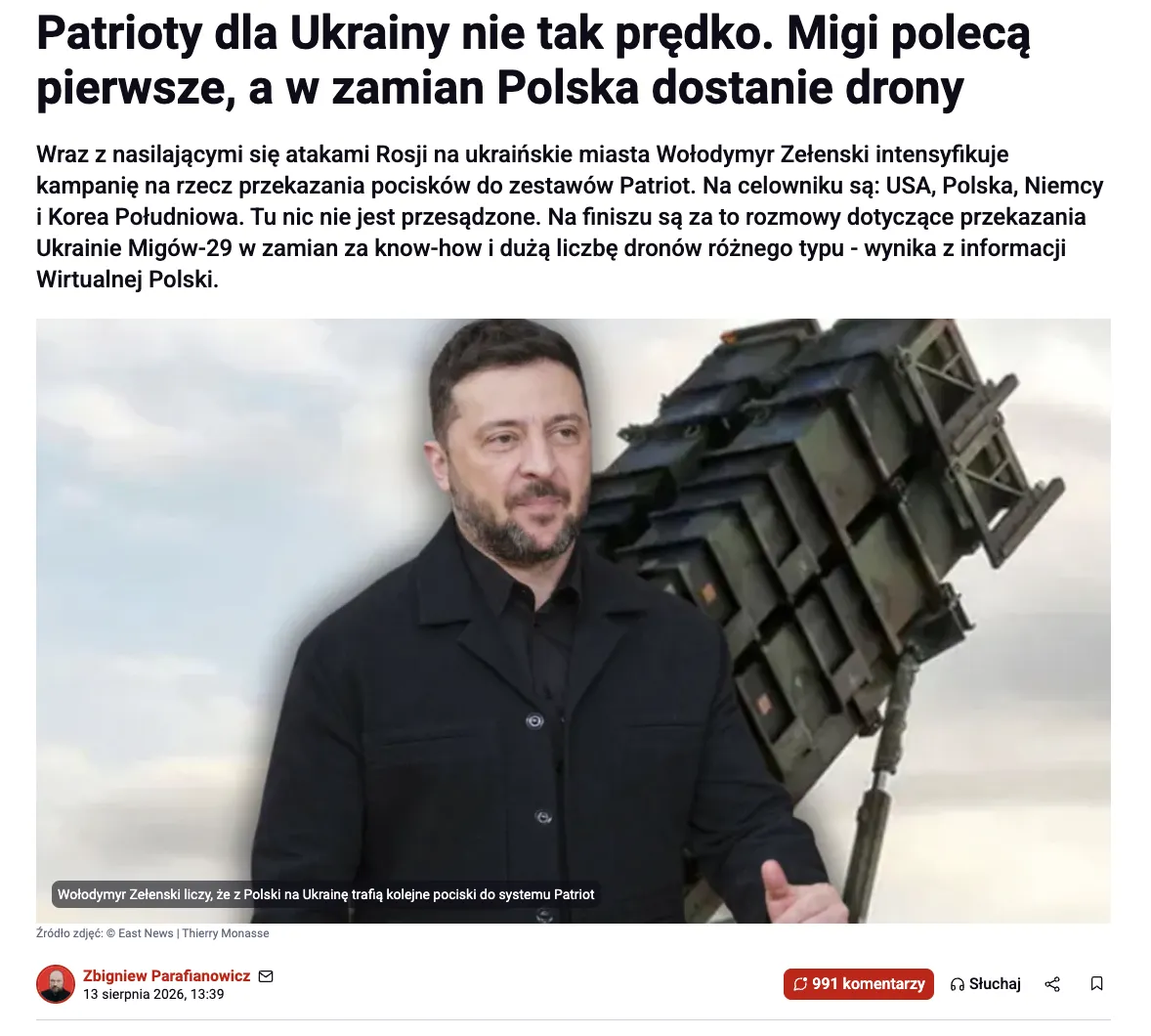 Польша может передать Украине МиГ-29 в обмен на дроны