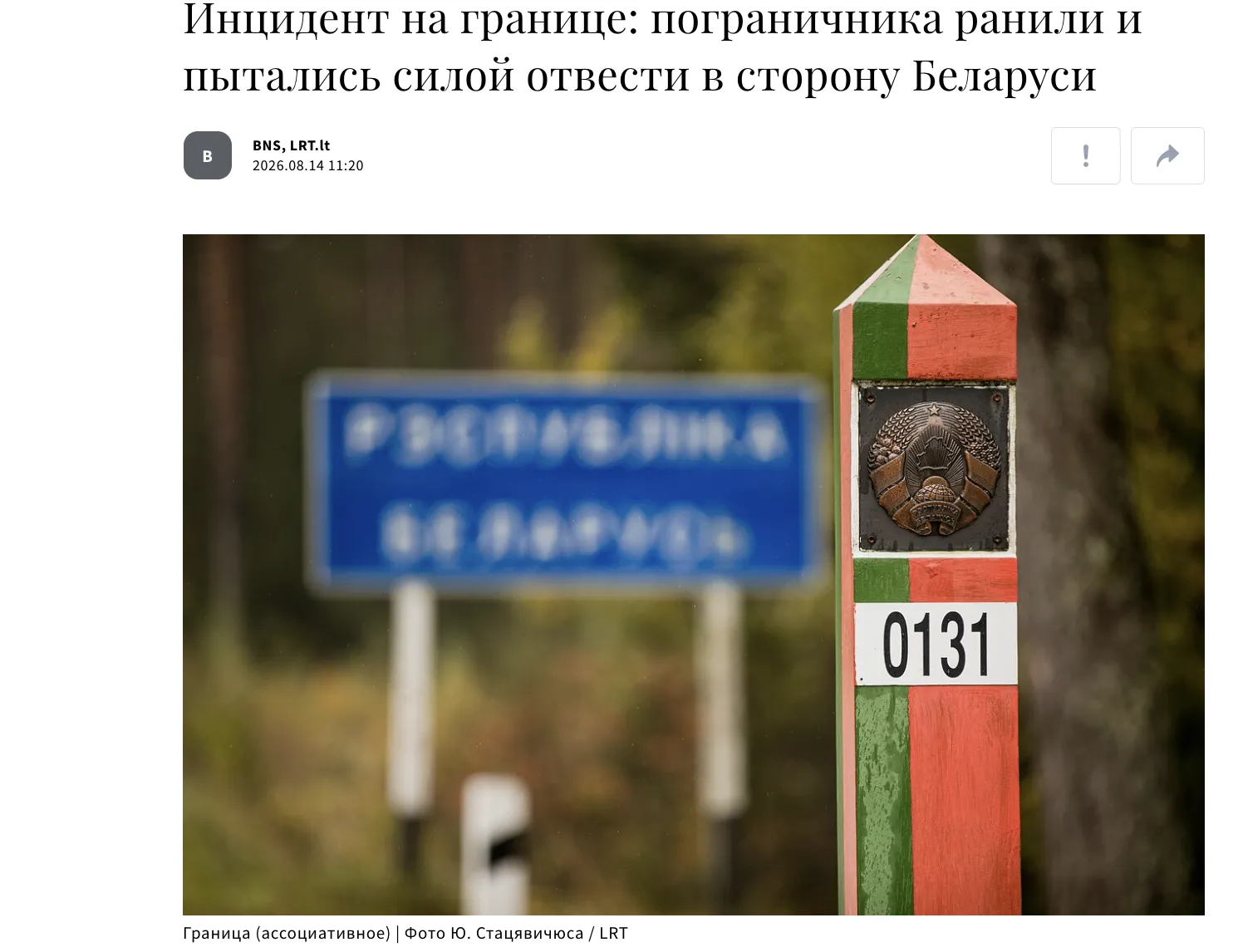 Migrants Tried to Force a Lithuanian Border Guard Back into Belarus — LRT