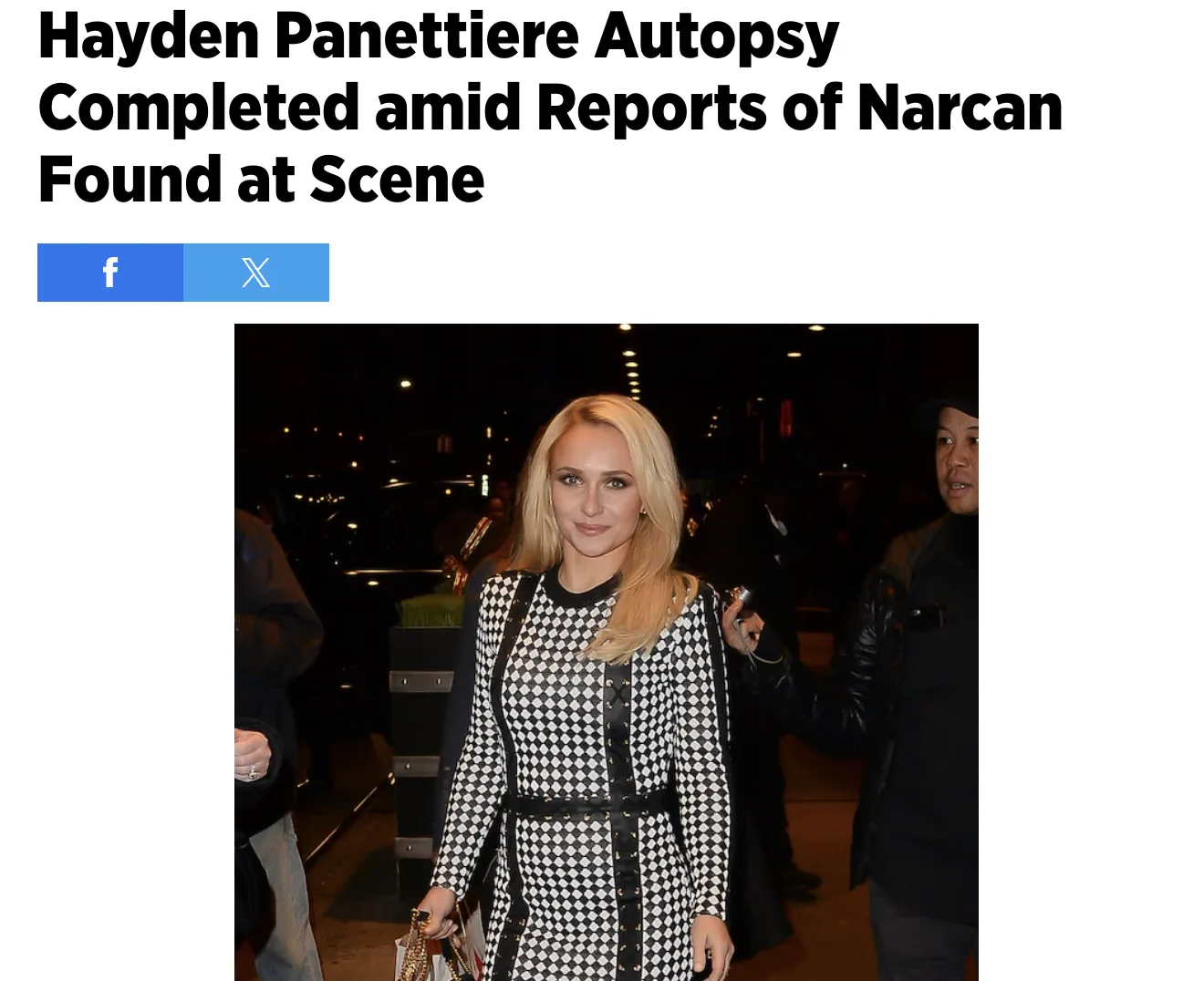 An unexpected discovery was made at the scene of Hayden Panettiere's death