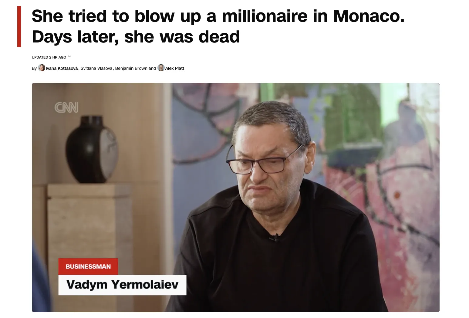 Вадим Єрмолаєв розповів досі невідомі деталі про замах у Монако — CNN