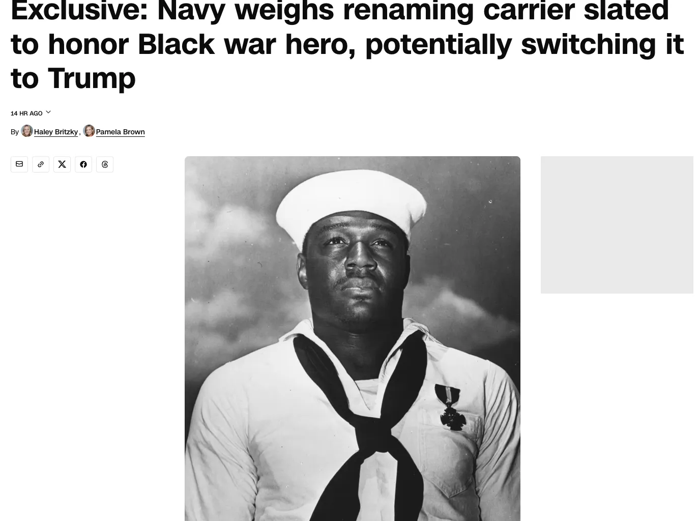 The U.S. May Rename an Aircraft Carrier After Trump — CNN