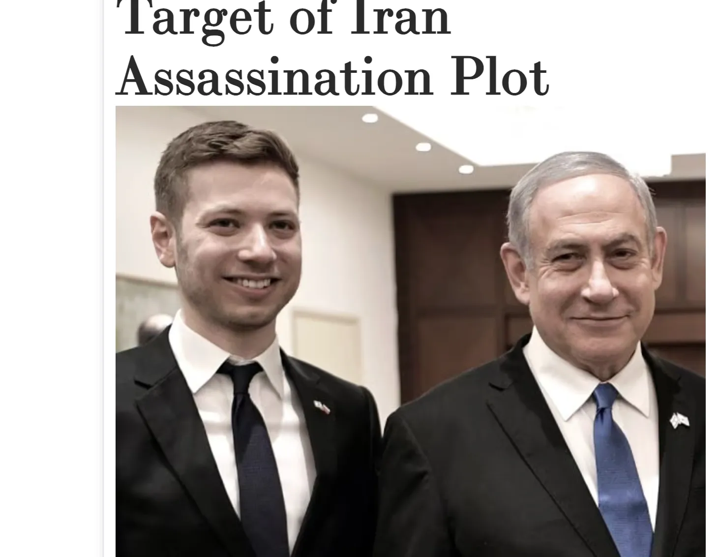 Netanyahu's Son Was the Target of an Assassination Attempt in the U.S. — Newsmax