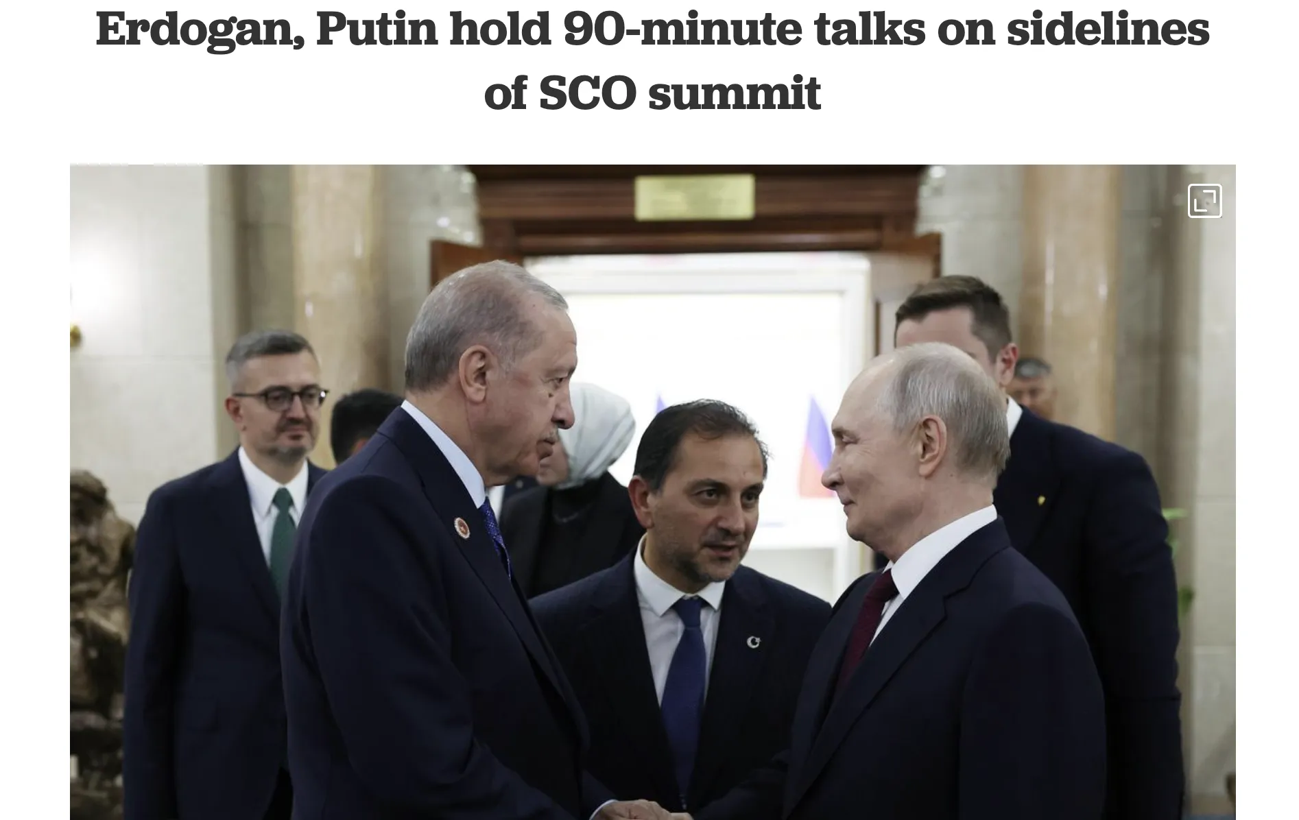 Эрдоган и Путин провели закрытые переговоры по вопросу прекращения войны в Украине