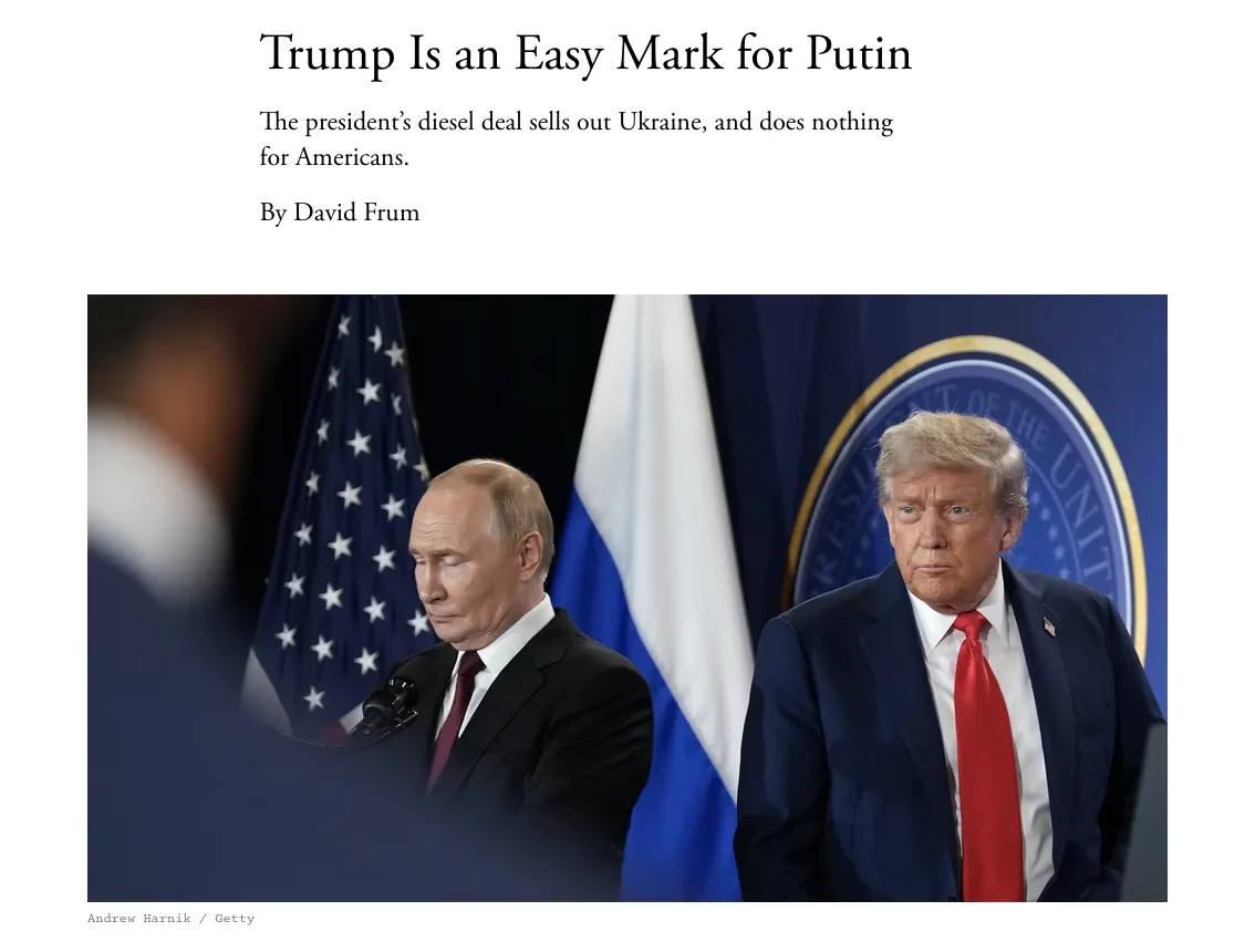 Стало известно, кому может быть выгодна сделка Трампа с Путиным по дизельному топливу — The Atlantic