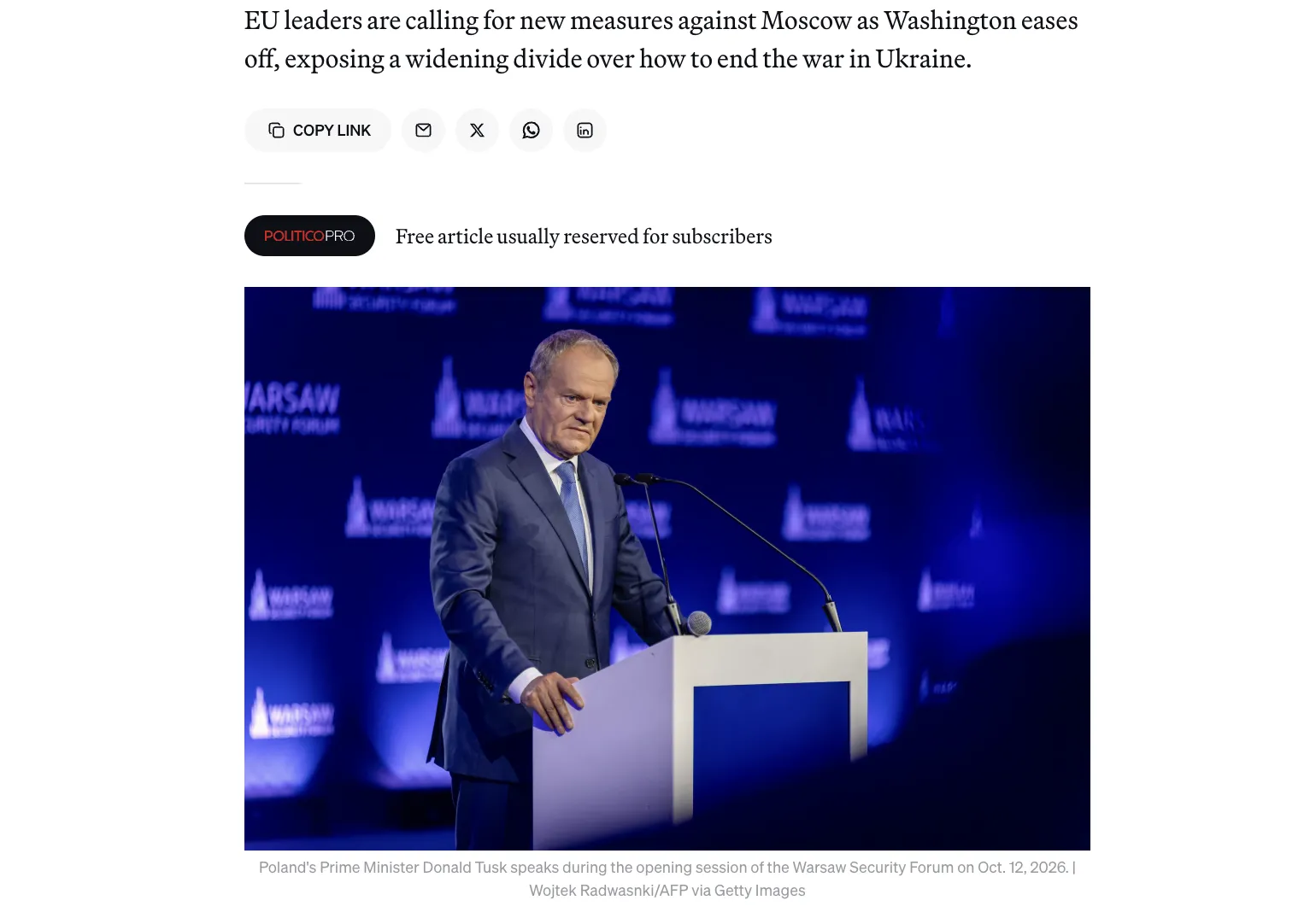 Politico сообщило о подготовке ЕС к ужесточению санкций против России
