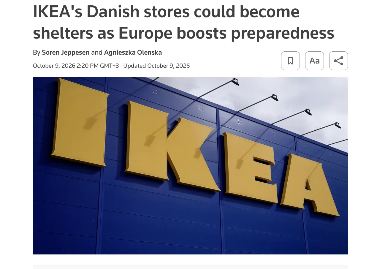 Denmark is enlisting IKEA to help prepare the country for a possible war with Ru...