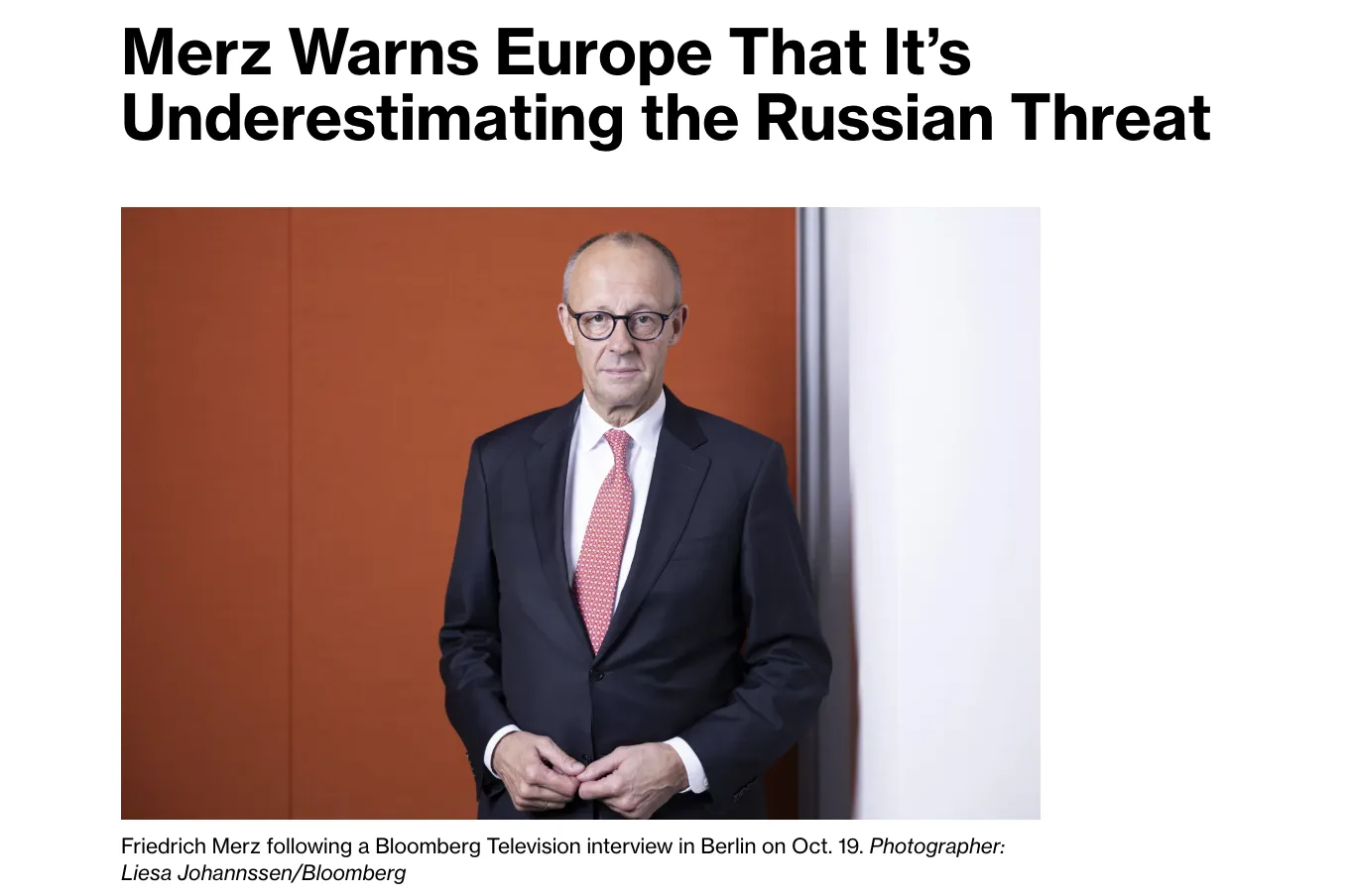 Мерц заявил, что США больше не участвуют в обороне Украины — Bloomberg