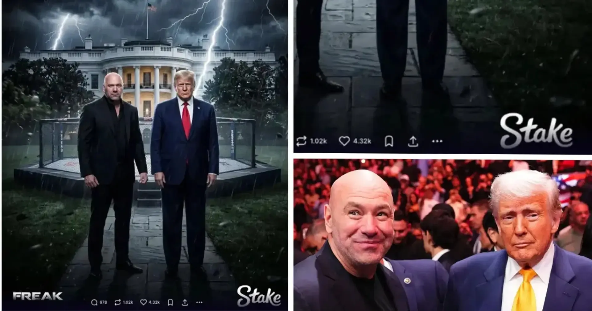 Трамп опублікував згенероване ШІ зображення з логотипом онлайн-казино Stake біля Білого дому