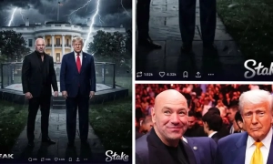 Трамп опублікував згенероване ШІ зображення з логотипом онлайн-казино Stake біля Білого дому