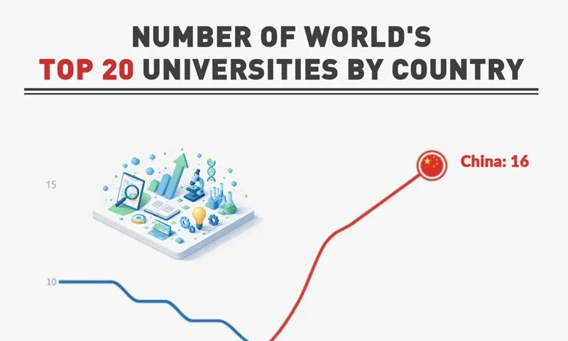 Китай лідирує за кількістю університетів у світовому топ-20