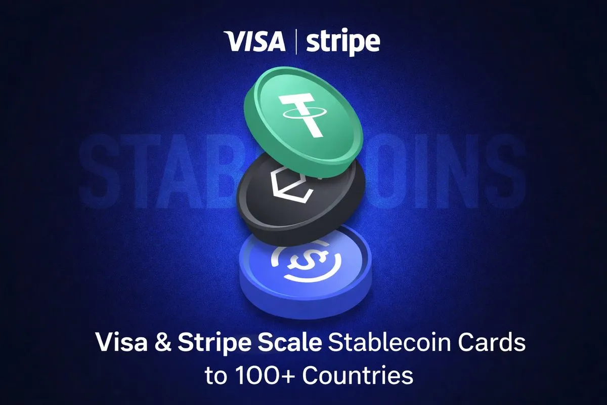 Visa та Stripe розширюють використання стейблкоін-карт у 100 країнах