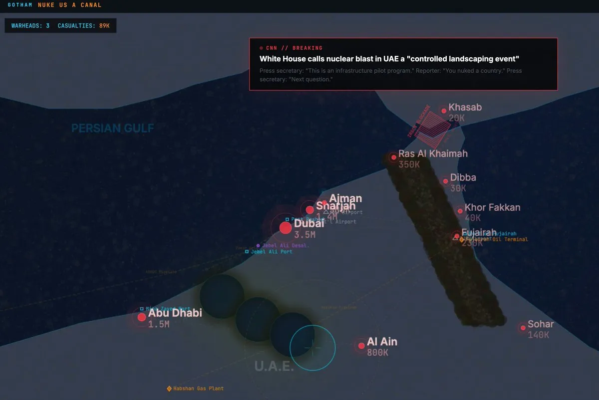 Ньют Гингрич запропонував прокласти новий Ормузський канал через ОАЕ за допомогою ядерних вибухів