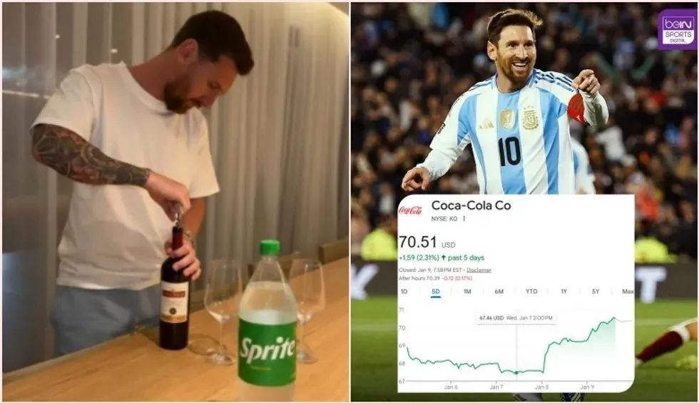 Леонель Мессі змішує вино зі «Спрайтом»: акції Coca-Cola миттєво зросли