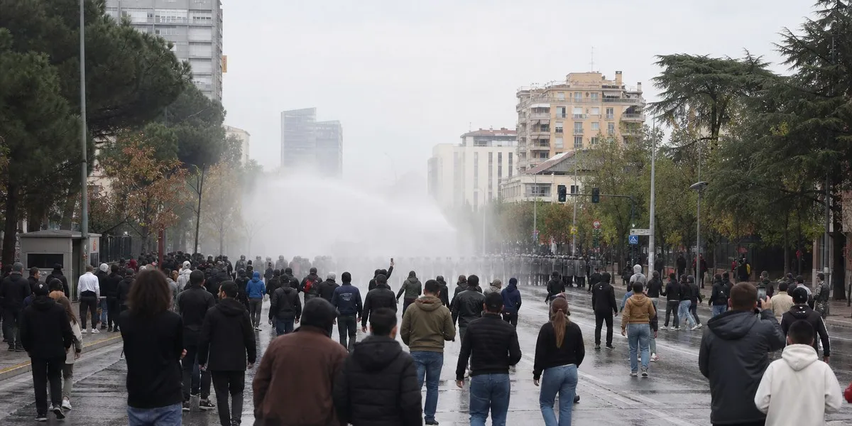 Students in Tirana clash with police for third consecutive day — Anadolu Agency