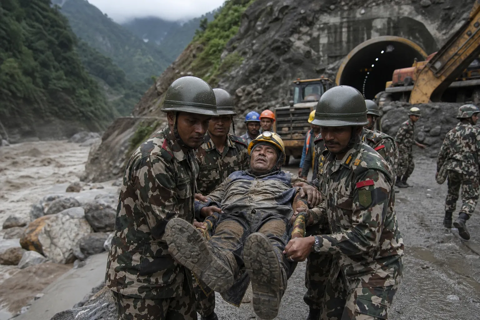 Świat na zdjęciach: ratunek z tunelu w Nepalu i tkanina z Bayeux w Londynie