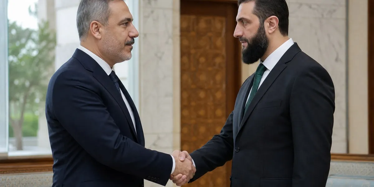 Syrian president receives Turkish Foreign Minister Fidan in Damascus