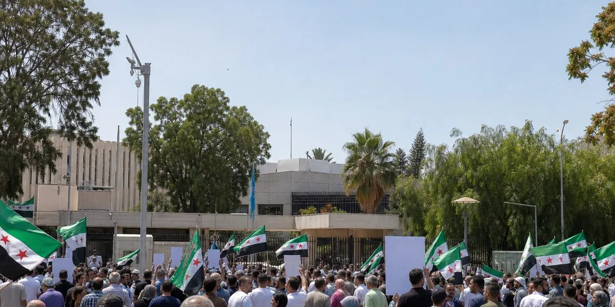 Hundreds protest Israeli raids in Syria — Asharq Al-Awsat