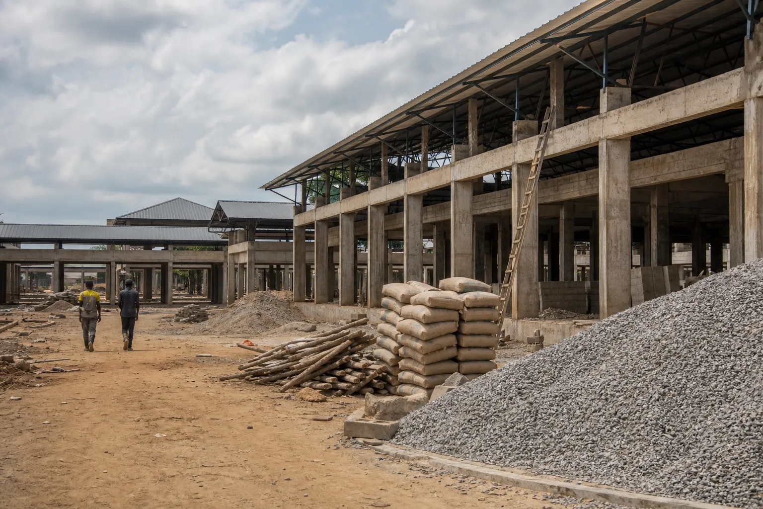 加纳特奇曼24小时市场建设项目接受检查