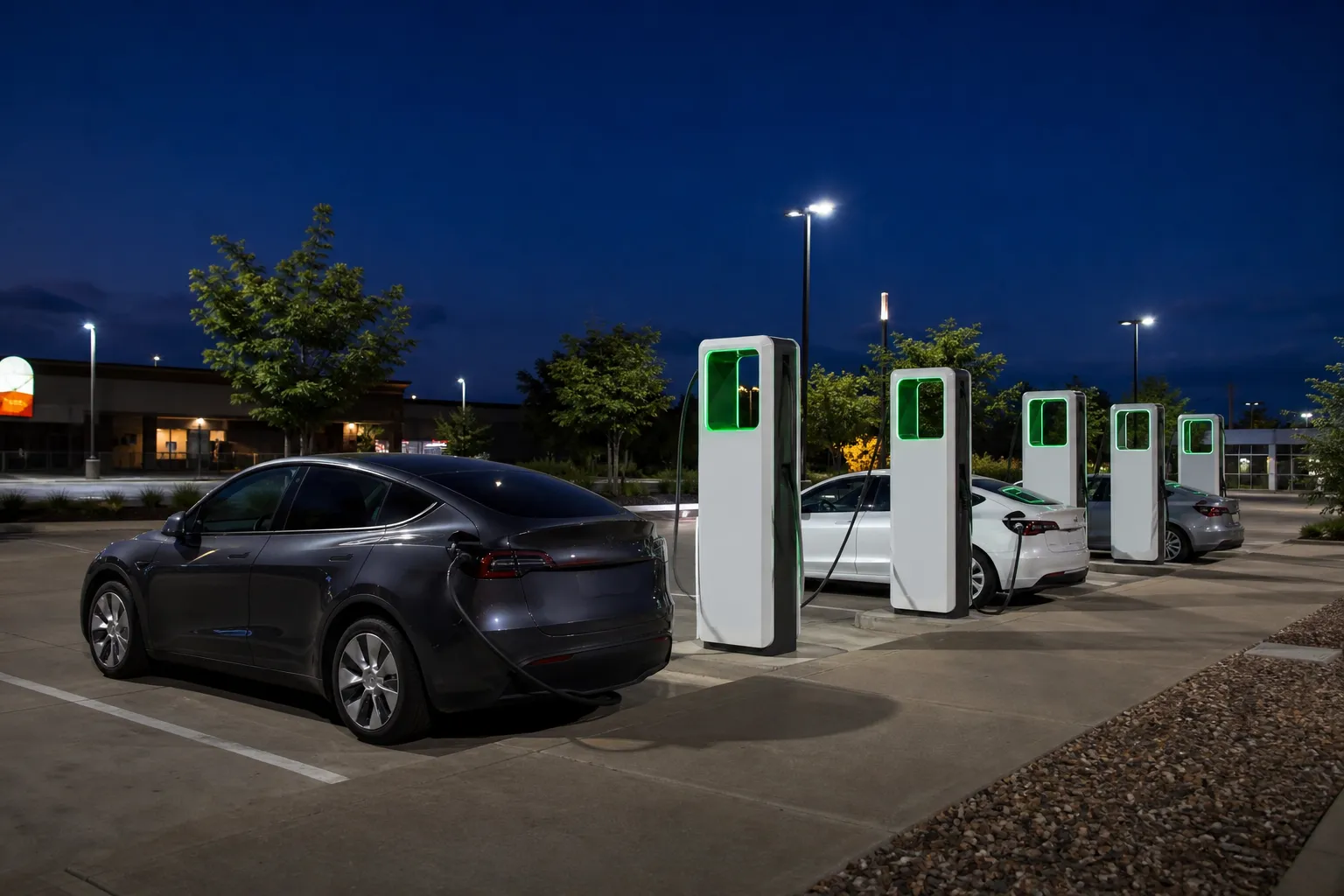 Tesla planuje osobne stacje Supercharger dla robotaksówek w USA