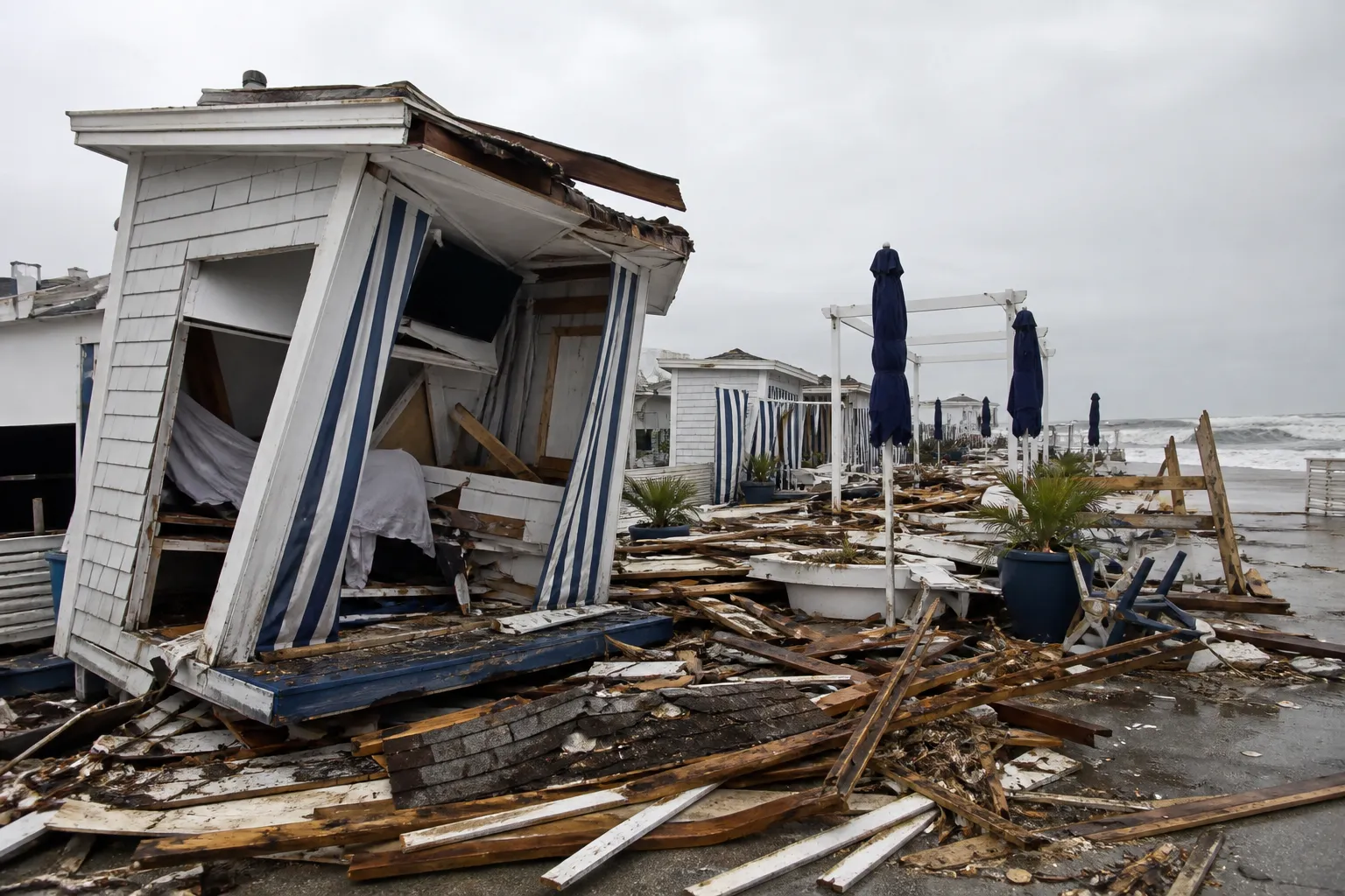 Tornadoes and heavy rains caused damage on Long Island and in Delaware