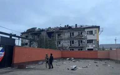 З'явилися фото зруйнованої дронами будівлі Управління ФСБ у Чечні