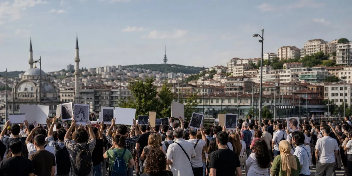 Thousands protest media pressure in Turkey — Taipei Times