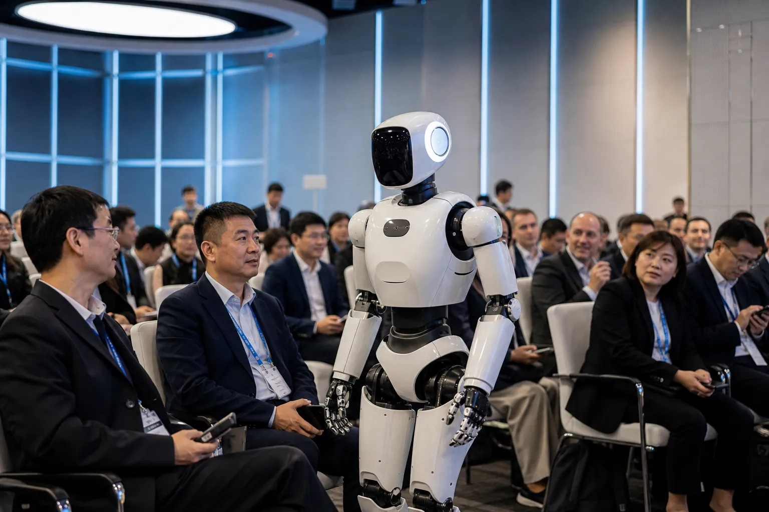 A global program to deploy robots was launched in Beijing