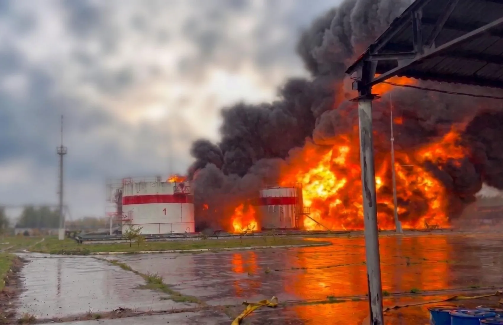 Russia destroyed three oil depots, a data center, and stations belonging to the Austrian gas station network