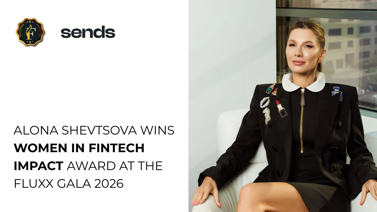 Alona Shevtsova wins Women in Fintech Impact Award at the Fluxx gala 2026