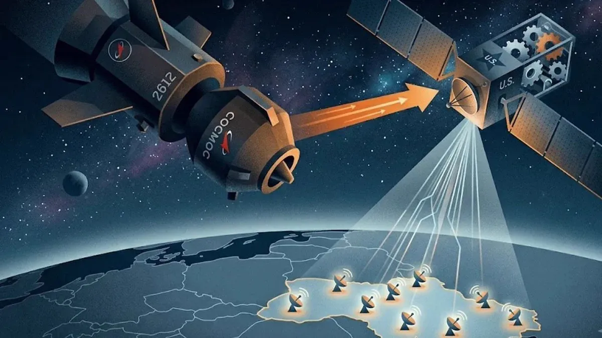 A Russian satellite posed a threat to a spacecraft whose images are used by Ukrainian intelligence