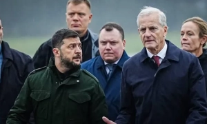 Zełenski przybył z wizytą do Norwegii