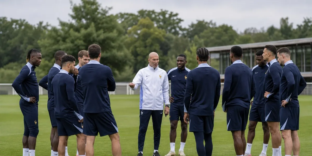 Coach Zidane held first training session with France national team — Asharq Al-Awsat