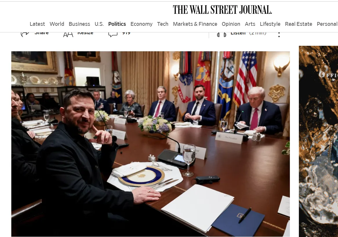 Трамп не бажає тиснути на Путіна, він тисне на Київ — The Wall Street Journal