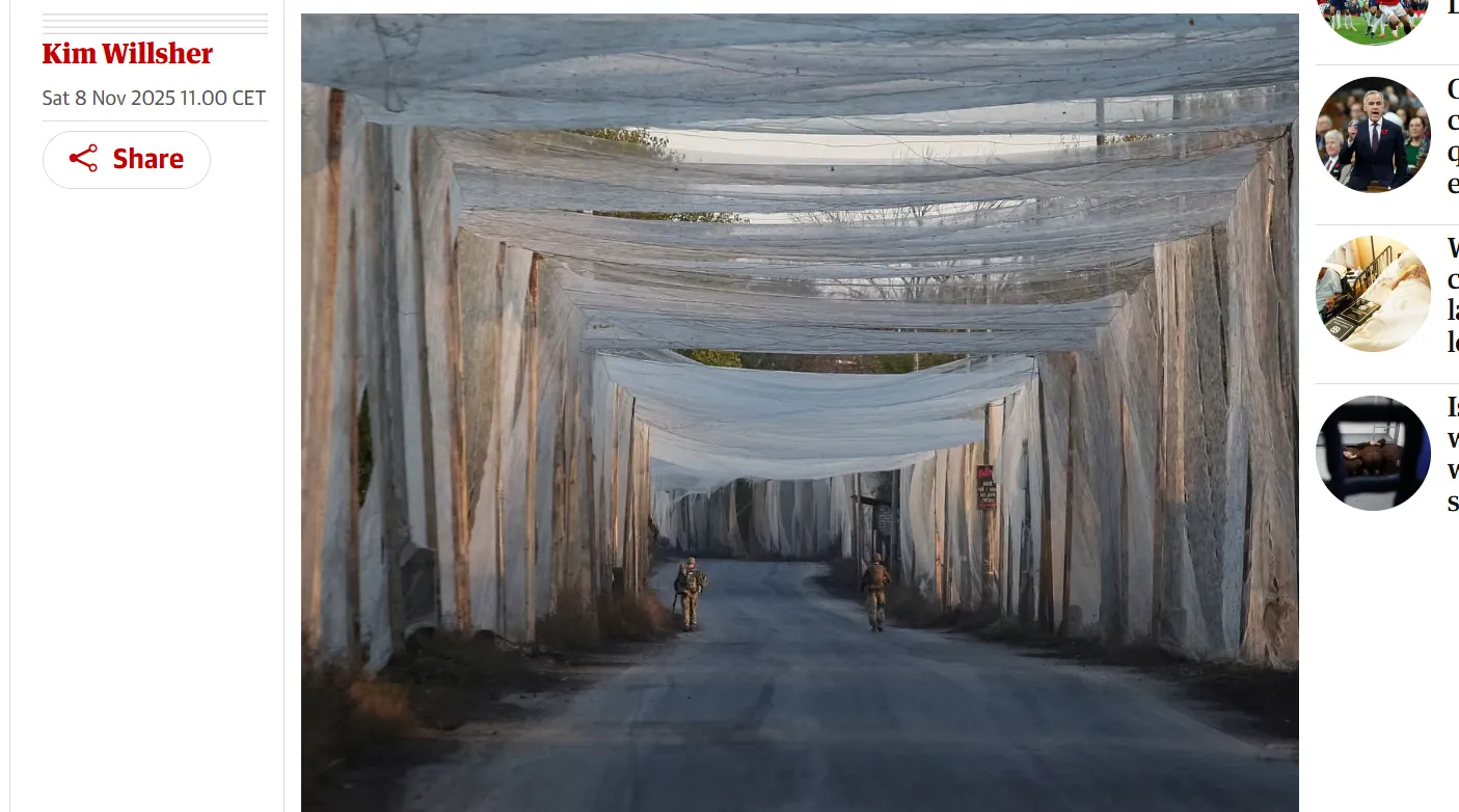 Рибалки з Франції передали Україні старі сітки для захисту від російських дронів