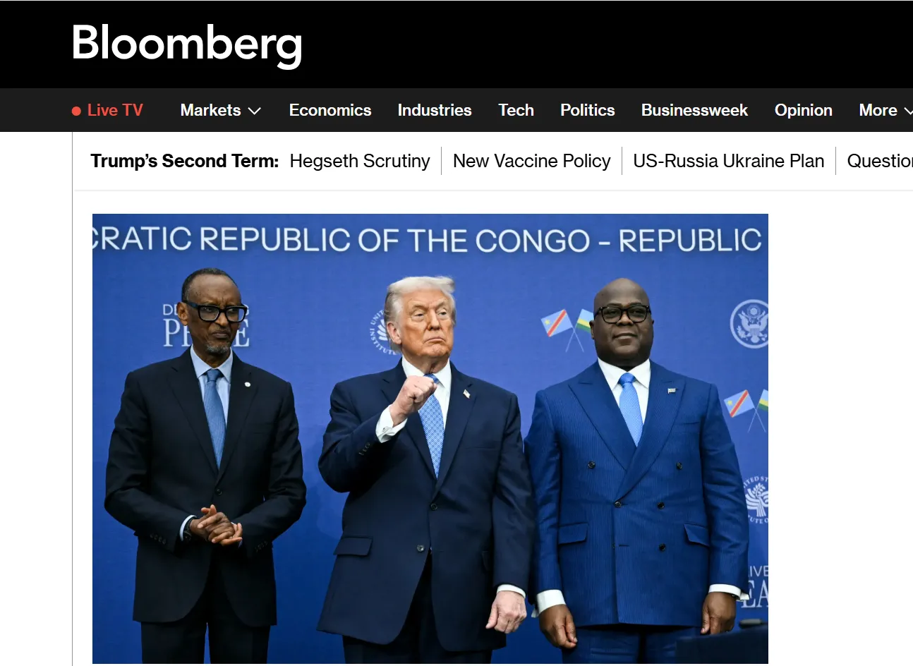 Трамп знову став миротворцем, домовившись про мир між Руандою та ДР Конго