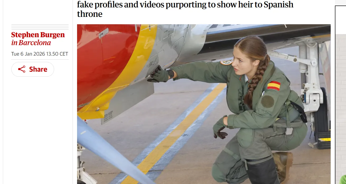 Іспанський двір б’є на сполох через ШІ-фейки з принцесою Леонор