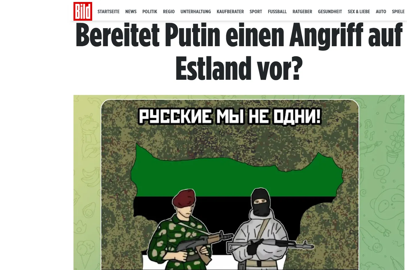 Bild предупреждает о подготовке вторжения российских войск в Эстонию