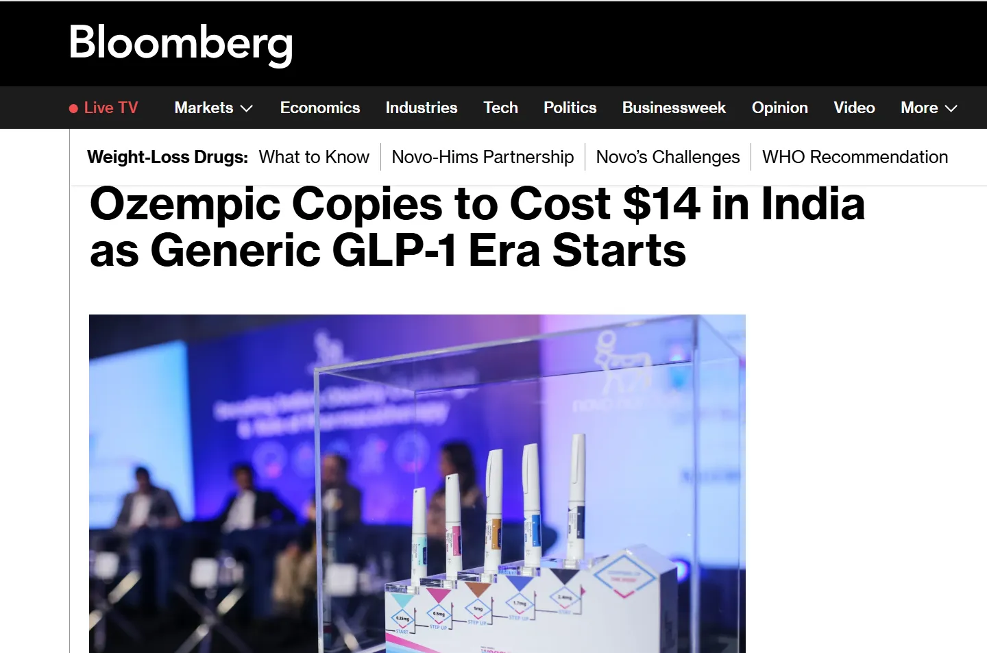 Індія почала цінову війну на ринку препаратів для зниження ваги