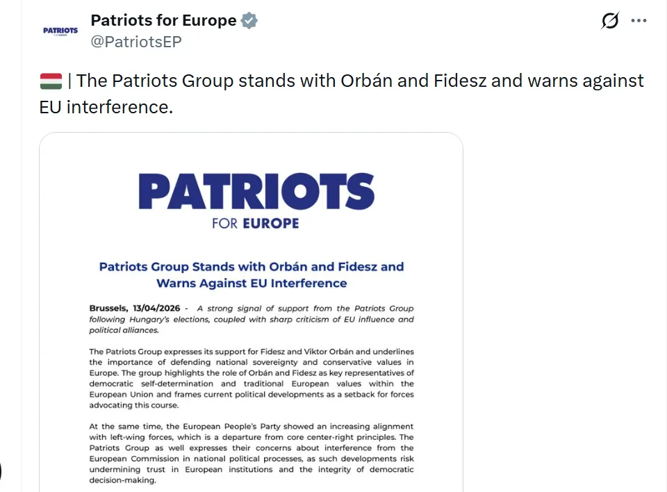 Друзі Орбана образилися на ЄС через програш прем'єра Угорщини на виборах