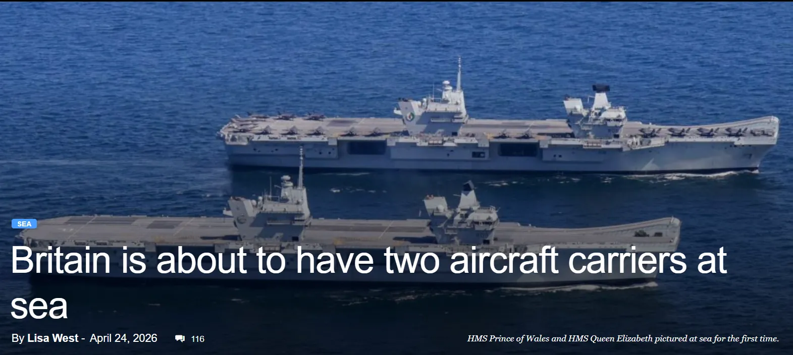 Великої Британії виводить у море одночасно два авіаносця