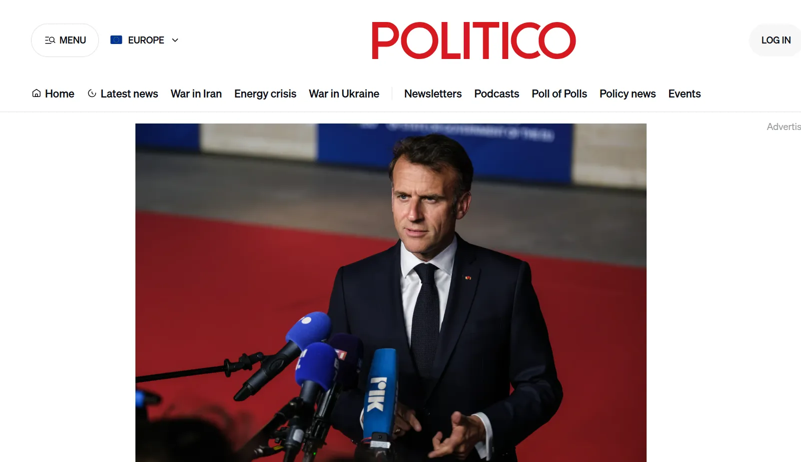 Макрон повідомив, що проти європейців тепер США, Китай та Росія — Politico