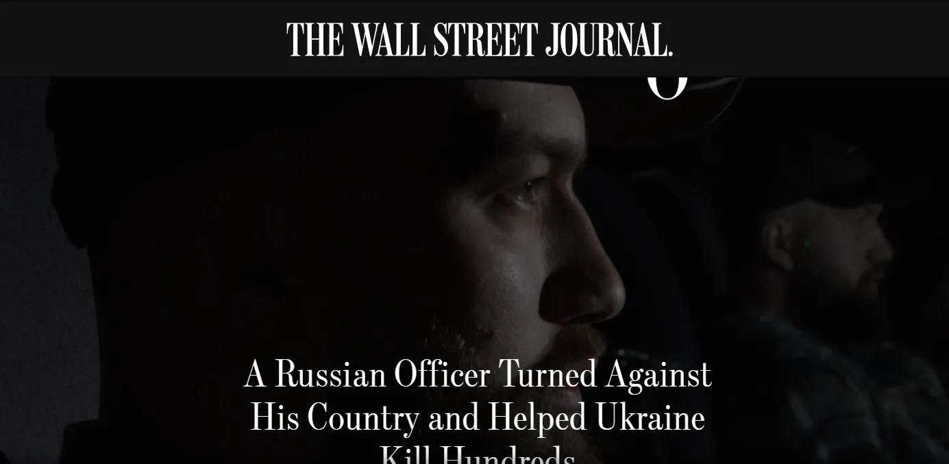 Rosyjski oficer pomógł Siłom Zbrojnym Ukrainy zlikwidować ponad 300 okupantów — The Wall Street Journal