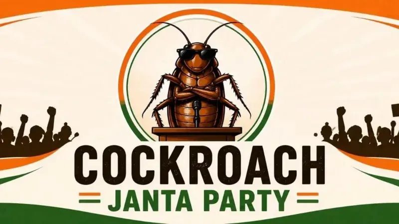 A political movement featuring a cockroach as its symbol has emerged in India