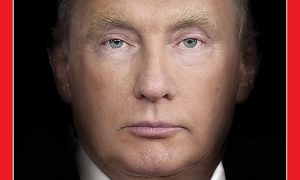 Фото: журнал Time с коллажем Путина и Трампа