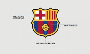 Фото, видео: «Барселона» представила новую эмблему футбольного клуба